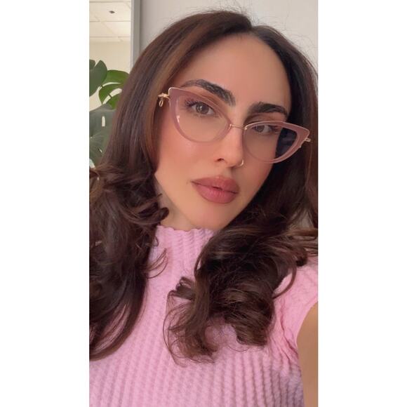 NEW Valentino VLX123-B Pink Cat Eye Chain Frames $760 main image 6